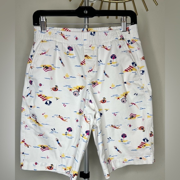 Land’s End beach theme Bermuda shorts. Pull on shorts elastic waist. Size 4 EUC - Picture 1 of 8